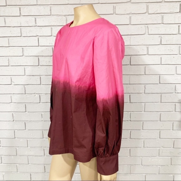 Anthropologie PorridgePink Dorothea DipDyed Blouse - Picture 3 of 13